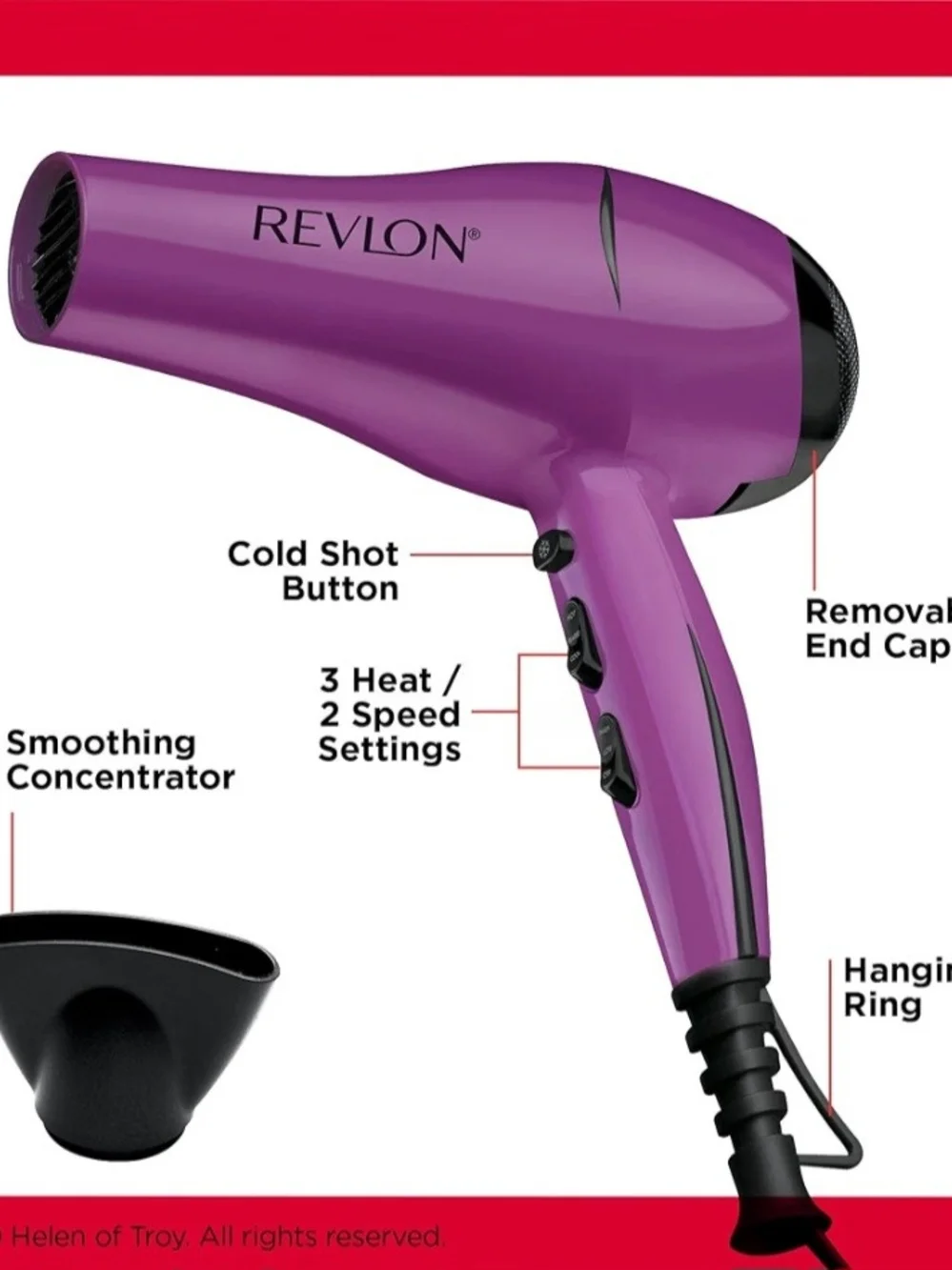 Revlon Purple Hair Dryer Nozzle Attachment